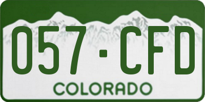 CO license plate 057CFD