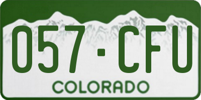 CO license plate 057CFU