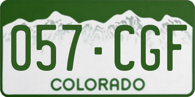 CO license plate 057CGF