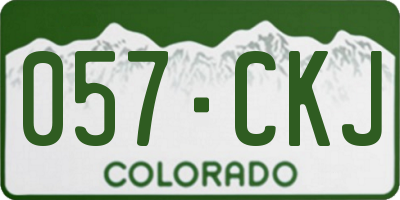 CO license plate 057CKJ