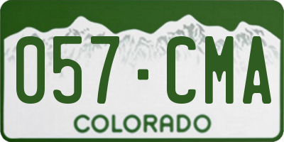 CO license plate 057CMA