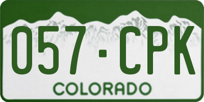 CO license plate 057CPK