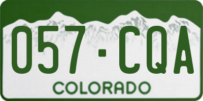 CO license plate 057CQA
