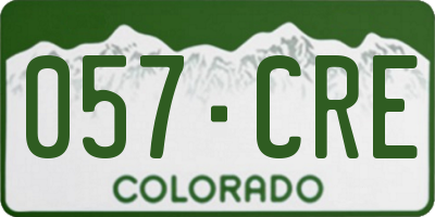 CO license plate 057CRE