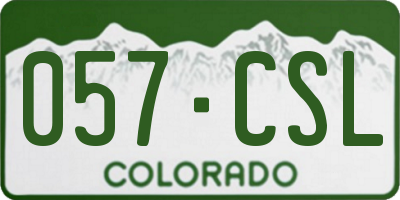 CO license plate 057CSL