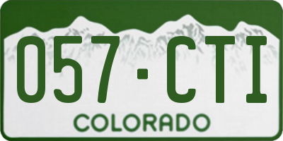 CO license plate 057CTI