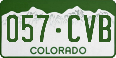 CO license plate 057CVB