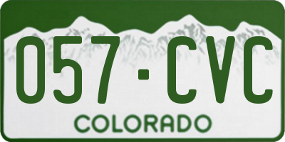 CO license plate 057CVC