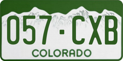 CO license plate 057CXB