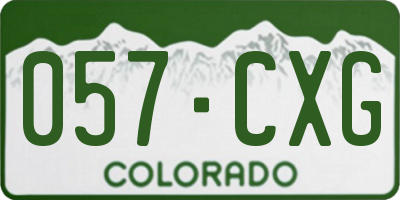 CO license plate 057CXG