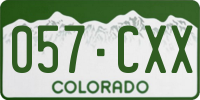 CO license plate 057CXX
