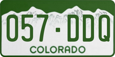 CO license plate 057DDQ