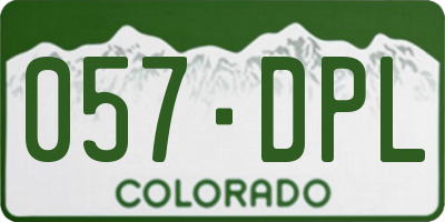 CO license plate 057DPL