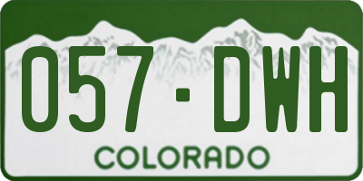 CO license plate 057DWH