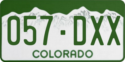 CO license plate 057DXX