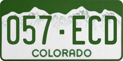 CO license plate 057ECD