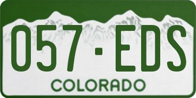 CO license plate 057EDS