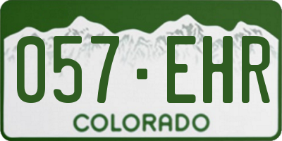 CO license plate 057EHR