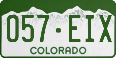 CO license plate 057EIX