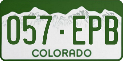 CO license plate 057EPB