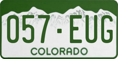 CO license plate 057EUG