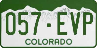 CO license plate 057EVP