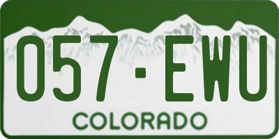 CO license plate 057EWU
