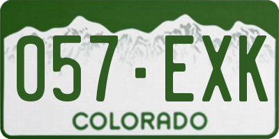 CO license plate 057EXK