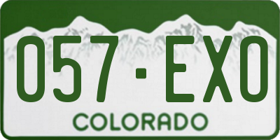 CO license plate 057EXO