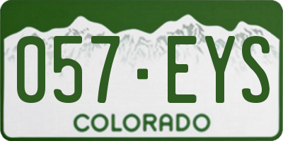 CO license plate 057EYS