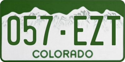 CO license plate 057EZT