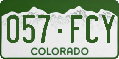 CO license plate 057FCY