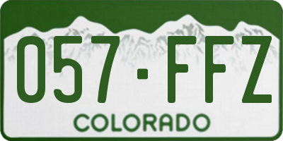 CO license plate 057FFZ
