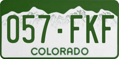 CO license plate 057FKF