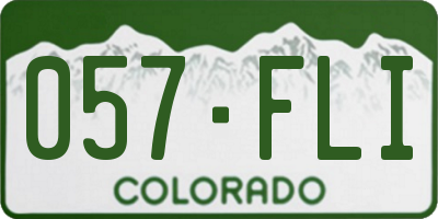 CO license plate 057FLI