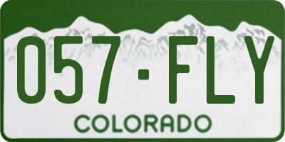 CO license plate 057FLY