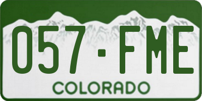 CO license plate 057FME