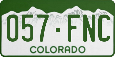 CO license plate 057FNC