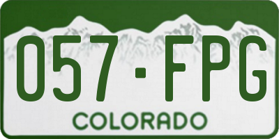 CO license plate 057FPG