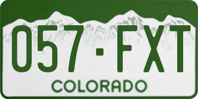 CO license plate 057FXT