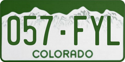 CO license plate 057FYL