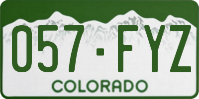 CO license plate 057FYZ