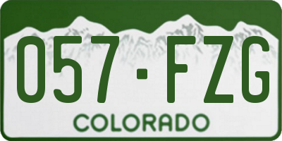 CO license plate 057FZG