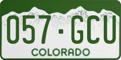 CO license plate 057GCU
