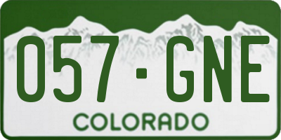 CO license plate 057GNE
