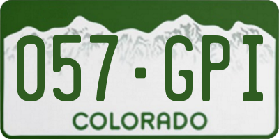 CO license plate 057GPI