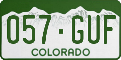 CO license plate 057GUF
