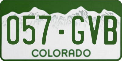 CO license plate 057GVB