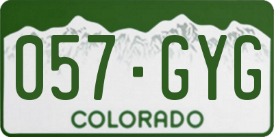 CO license plate 057GYG