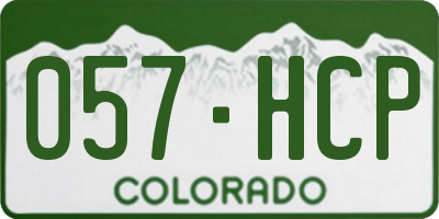 CO license plate 057HCP